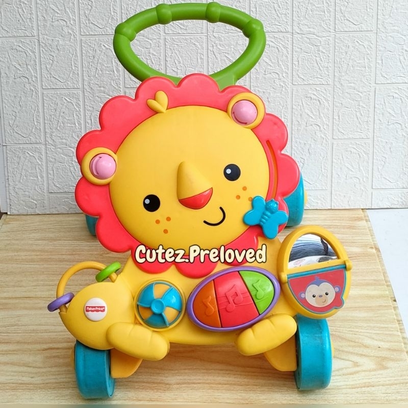 Preloved - FISHER PRICE Musical Lion Walker Push Baby Walker Toys