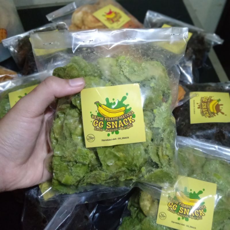 

Keripik Pisang Coklat, Matcha, Balado