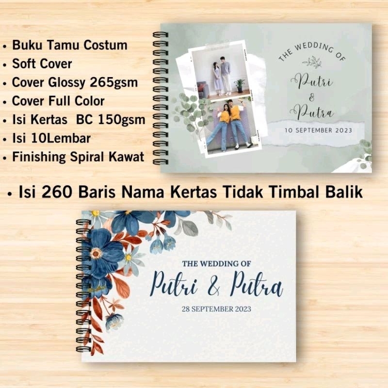 

MSECom BUKU TAMU CUSTOM COVER FULL COLOR ISI 260 BARIS NAMA TAMU ACARA WEDDING MURAH TEBAL BISA PAKAI FOTO FREE DESAIN GUESTBOOK CUSTOM BAGUS MEDAN
