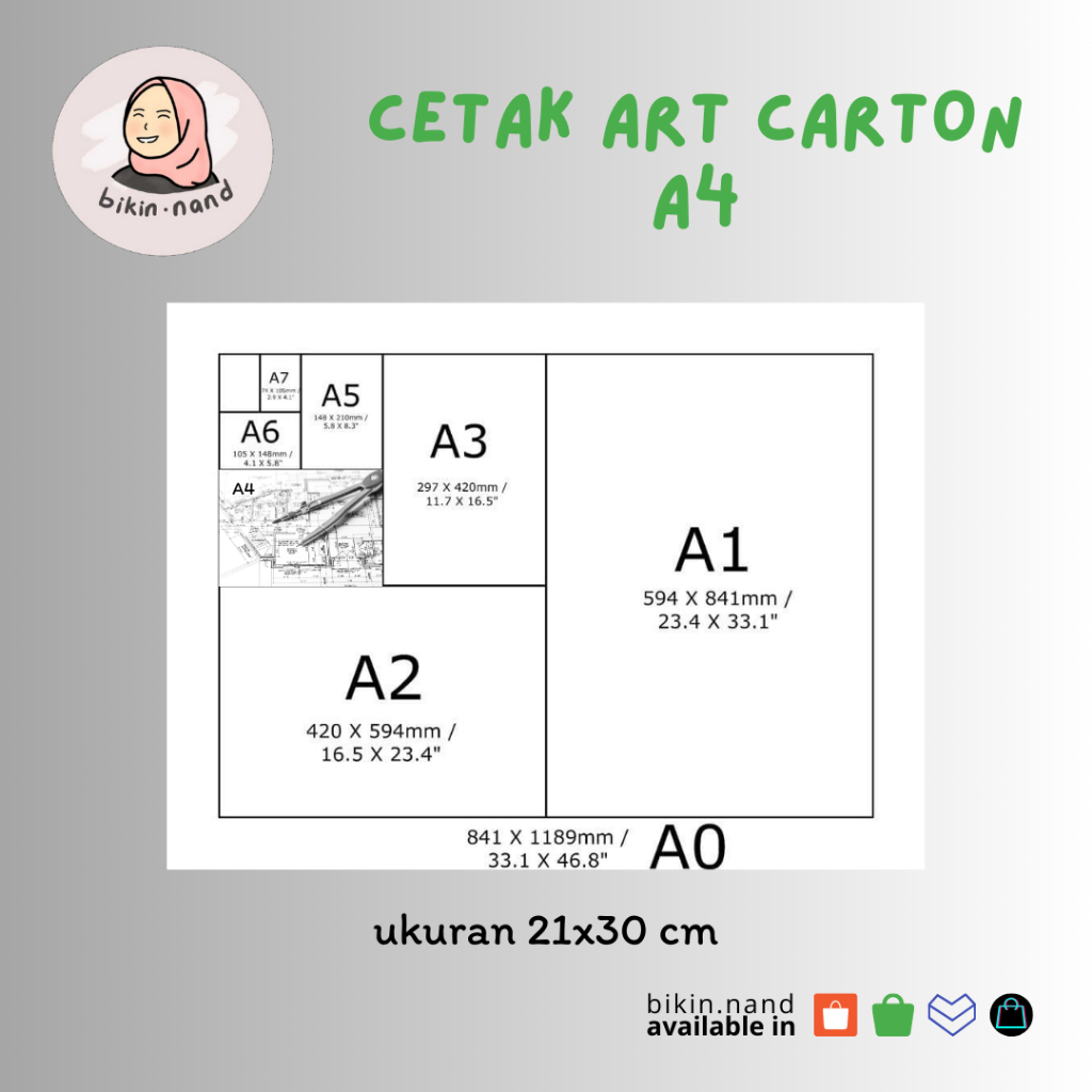 

Cetak Art Carton ukuran A4 (21x30 cm)