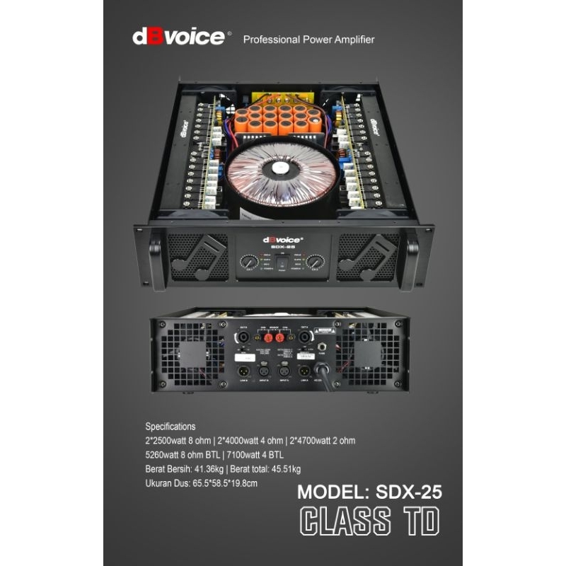 power dbvoice sdx-25 class td