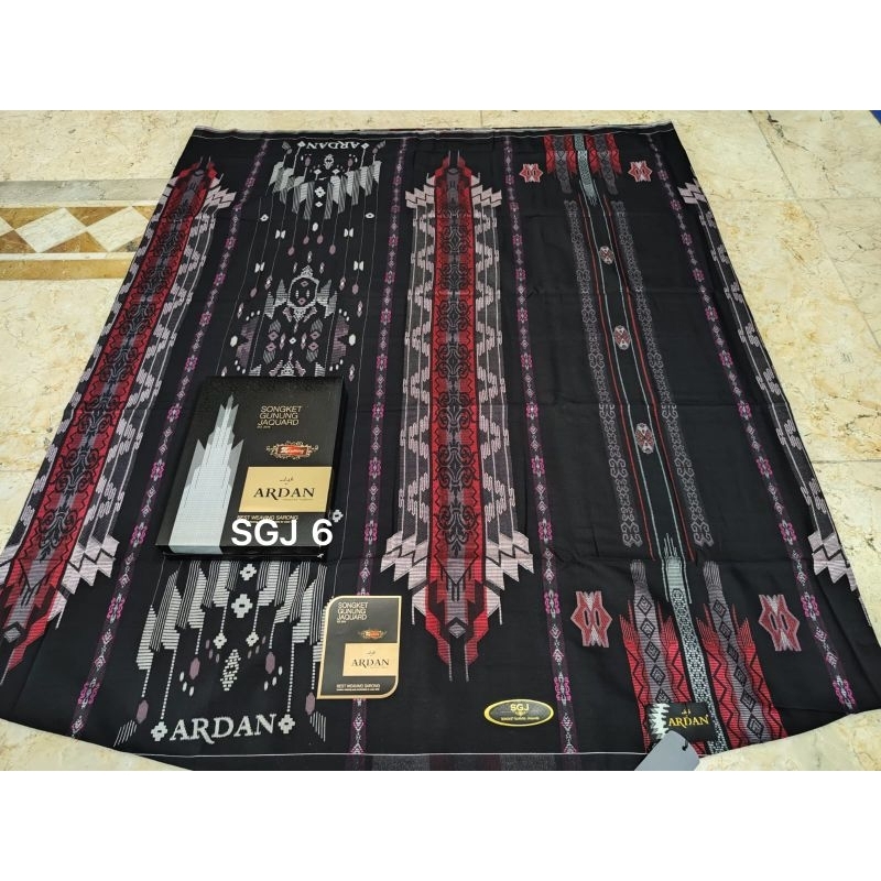 SARUNG ARDAN GOLD MOTIF SAMPING BHS SONGKET GUNUNG JACQUARD SILVER TIMBUL