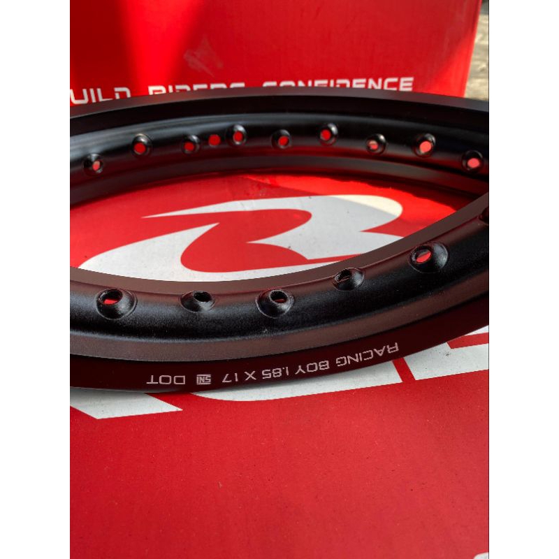 VELG RCB 185 RATA RING 17 Hole 36 Hitam Racing Boy Alloy Rim Black  Lingkar Velg Jari Jari RCB