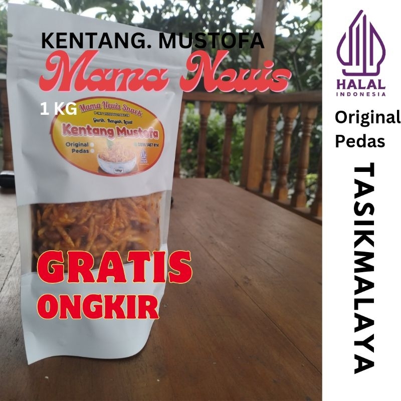 

Kentang Mustofa Mama Neuis 100 Gram | Kering Kentang Mustofa Tasikmalaya Pedas Original Crispy Kriuk Tanpa Kapur Sirih Tanpa Bahan Pengawetan Full Kentang Dieng