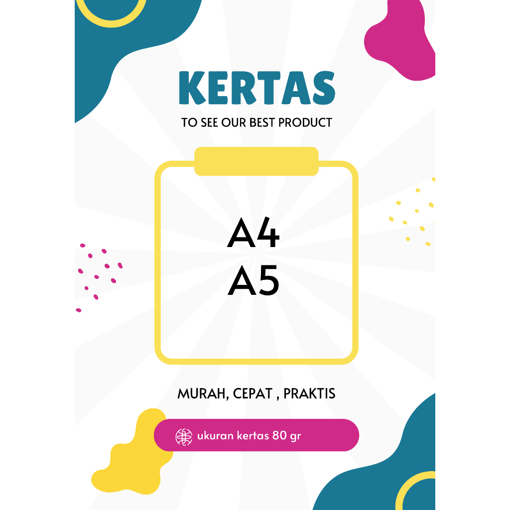 

Kertas A4 & A5 (80gsm)