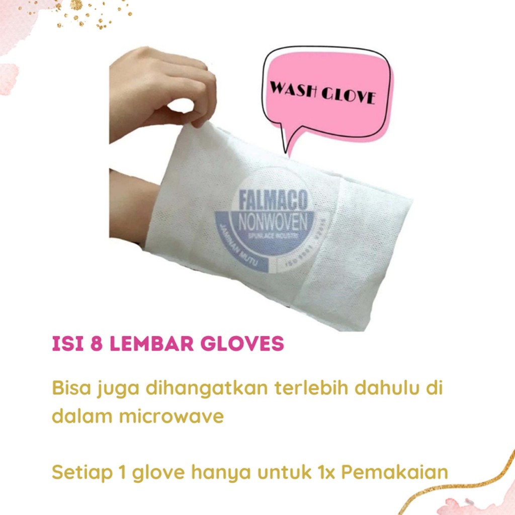 FALMED Wash Glove Baby GreenTea 8 Sheet RB11