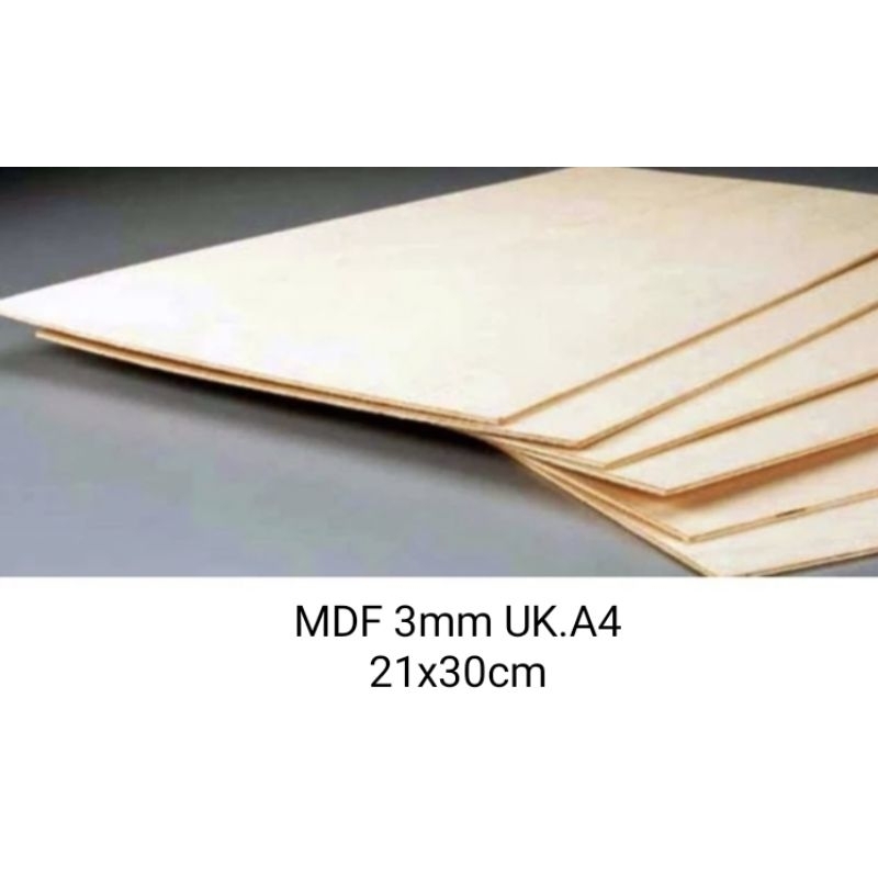 

MDF 3mm UK.A4 21x30cm