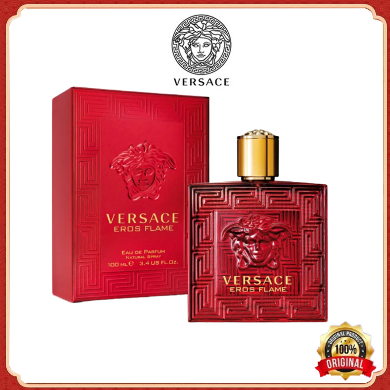 [Asli bebas bea 100% Original]Versace Eros Flame Wewangian Pria Eau De Parfume EDP 100ML Eros Wewang