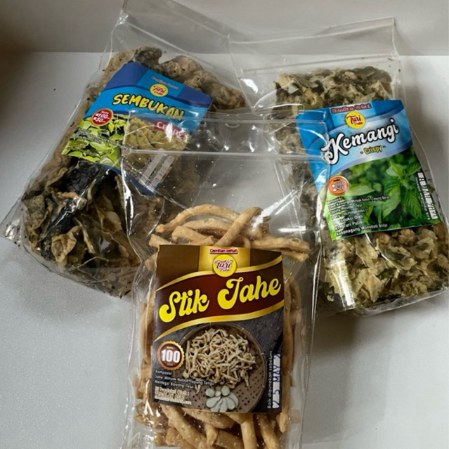 

Paket Keripik Murah Keripik Sehat,Keripik Sembukan,Stik Jahe,Keripik Kemangi Stok Terbatas Sudah Terjamin Aman BPOM.
