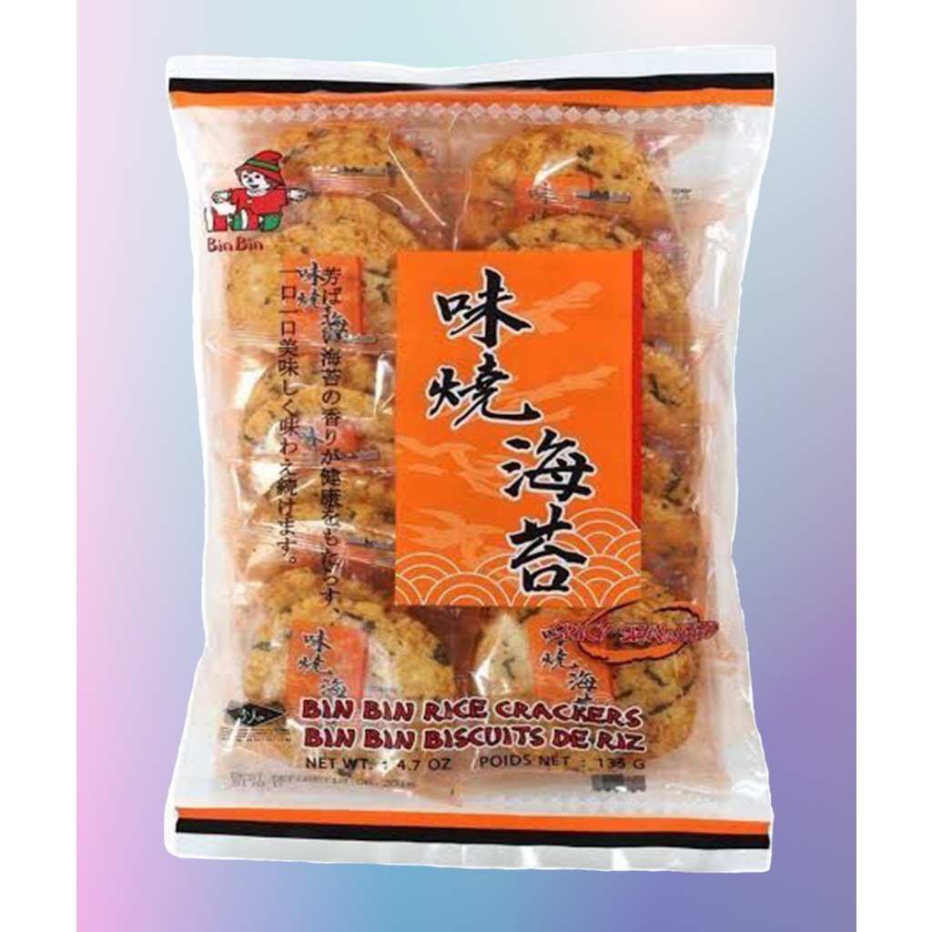 

Bin-Bin Rice Crackers Spky Seaweed 135 G