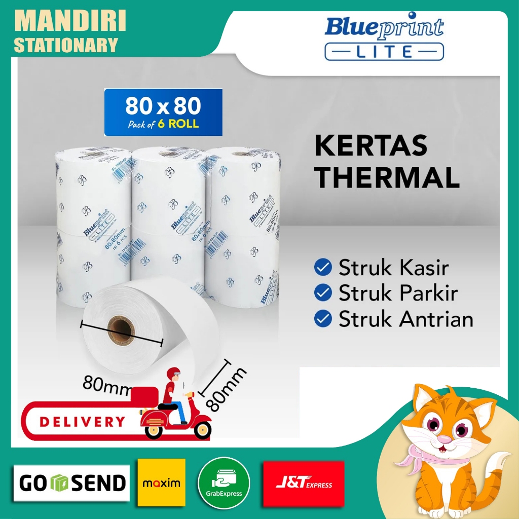 

KERTAS THERMAL BLUEPRINT LITE 80x80 mm 1 PCS