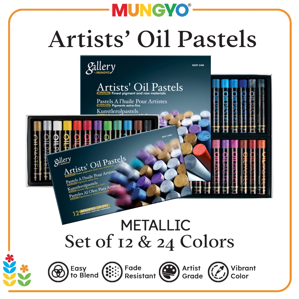 

Mungyo Gallery Artists Oil Pastel Metallic Set Crayon Krayon Minyak