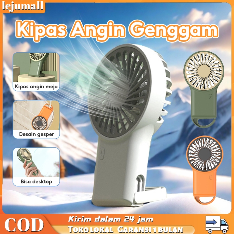 Lejumall Kipas Angin Portable Mini Kipas Kecil Recharge Mini Fan Kipas Mini Gantung Kipas Duduk Desk