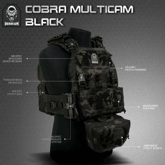 Durhaim body vest cobra multicam black