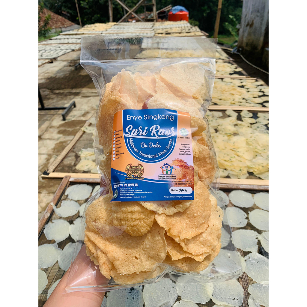 

Enye Singkong Sariraos Bu dede - SIAP SANTAP (Rasa Original-Pedas-Kencur-Bawang)