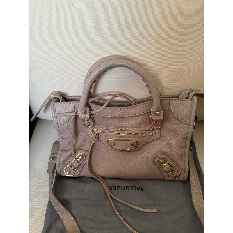 Tas Balen Beige size medium kulit asli
