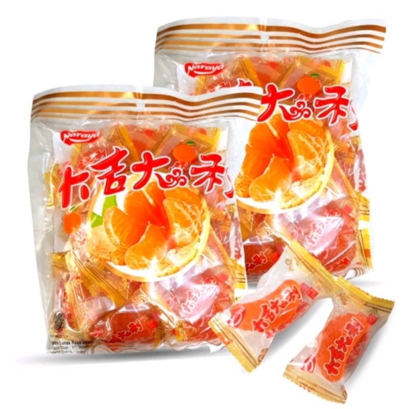 

Naraya Permen Jelly Jeruk Mandarin Orange Candy 500gr Halal BPOM Manisan Jely Rasa Jeruk