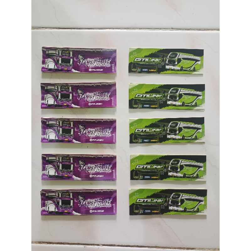 

Stiker bus terbaru Asyrof 2 Model isi 36 pcs
