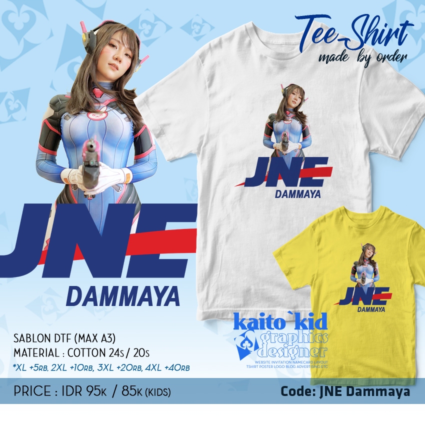 Kaos JENA DAMMAYA JNE Meme Plesetan Lucu unik bisa custom desain bebas