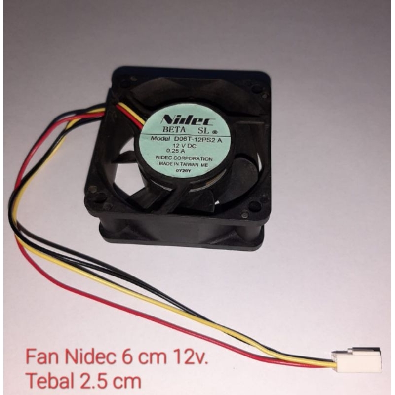 KIPAS DC 12V NIDEC 6CM