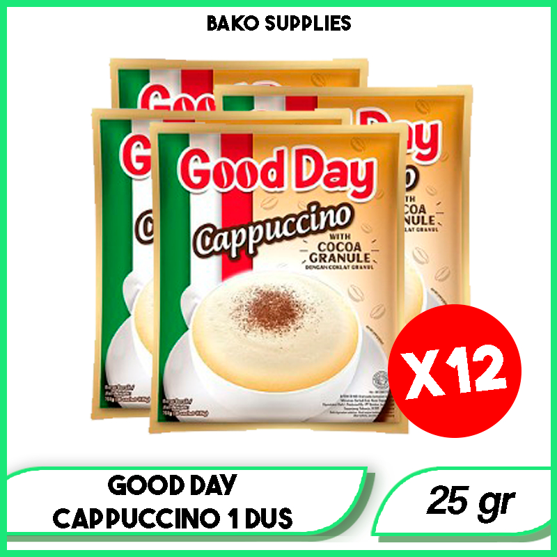 

KOPI GOOD DAY CAPPUCCINO [1 DUS] 12 SASET @25GRAM [12X10X25GRAM]