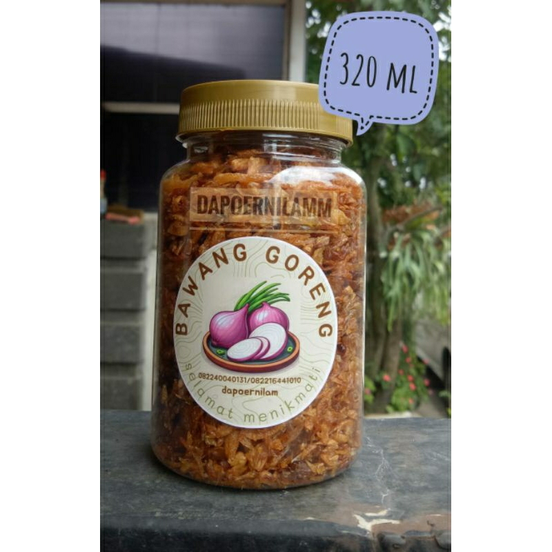 

Bawang goreng Sumenep kemasan botol ukuran 320ml Murah