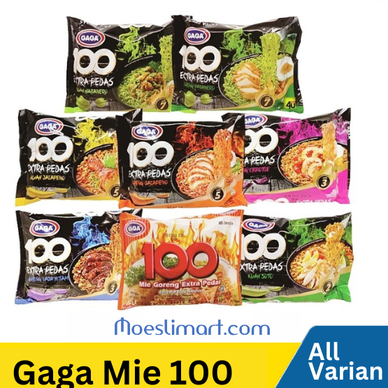 

Gaga Mie 100 All Varian | Goreng Extra Pedas Jalapeno |Kuah Extra Pedas Jalapeno