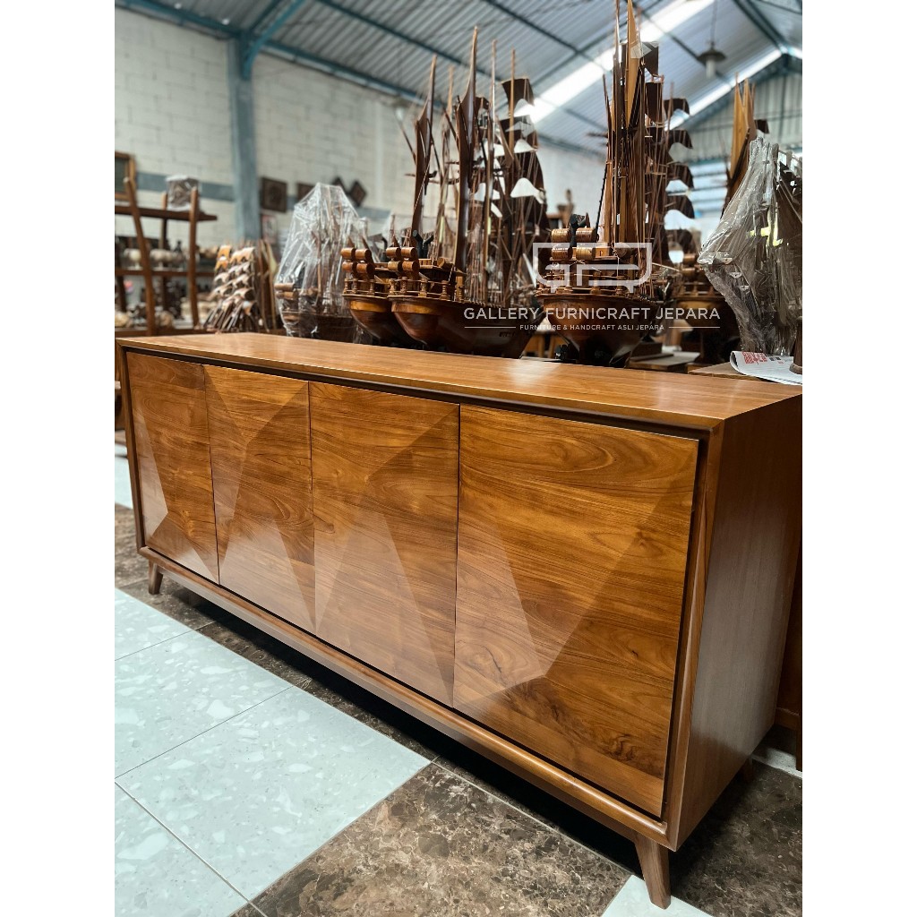 Bufet Diamond Jati Solid 200x50x90cm