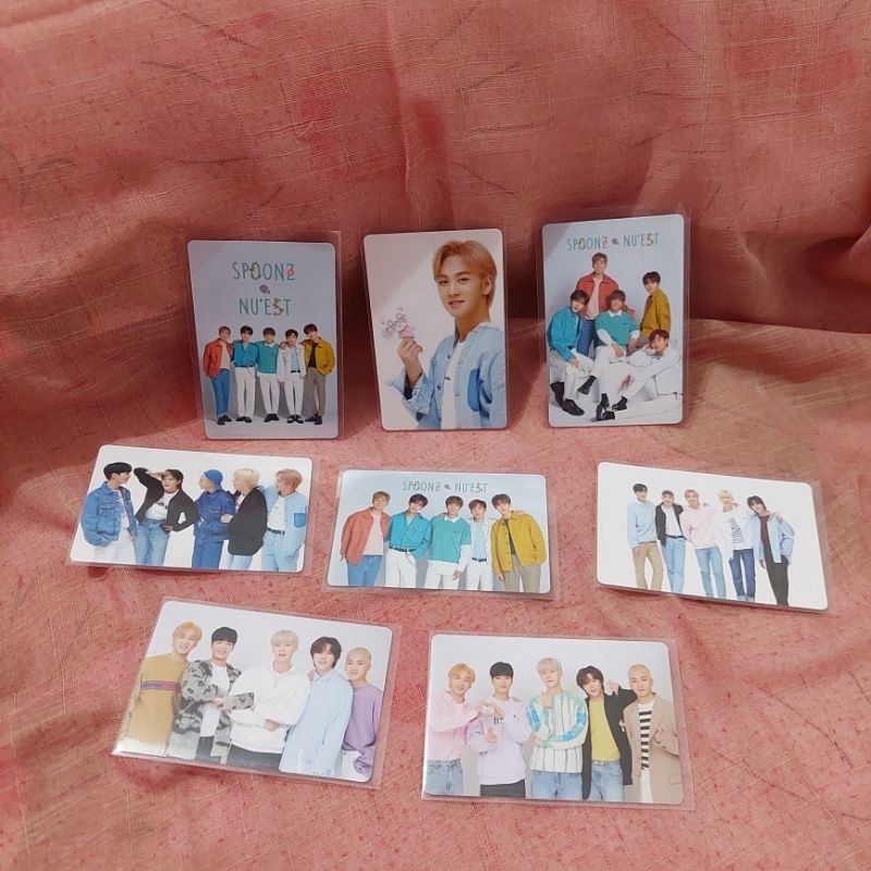 Spoonz X Nu 'est Photocard PC Official Nuest JR Aron Baekho Minhyun Ren