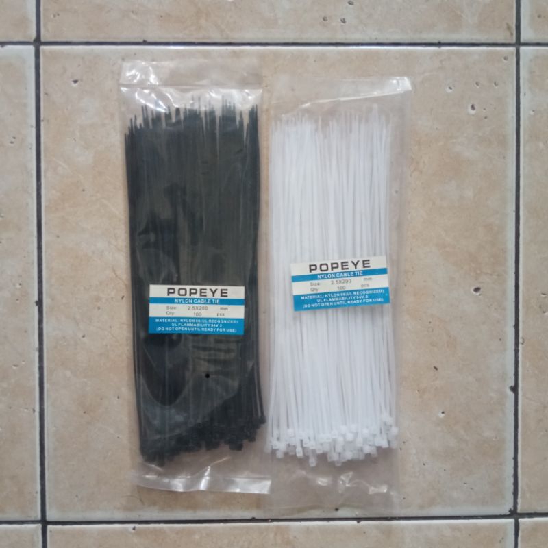 

kabel ties / tali ikat isi 100pcs tersedia warna hitam dan putih