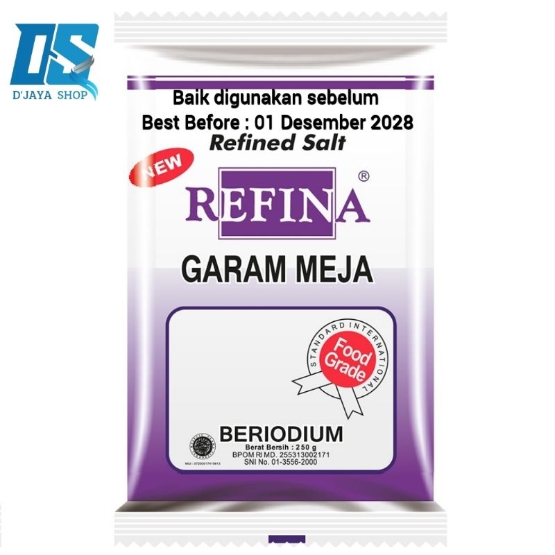 

Garam Meja Murni Refina Food Grade 250g