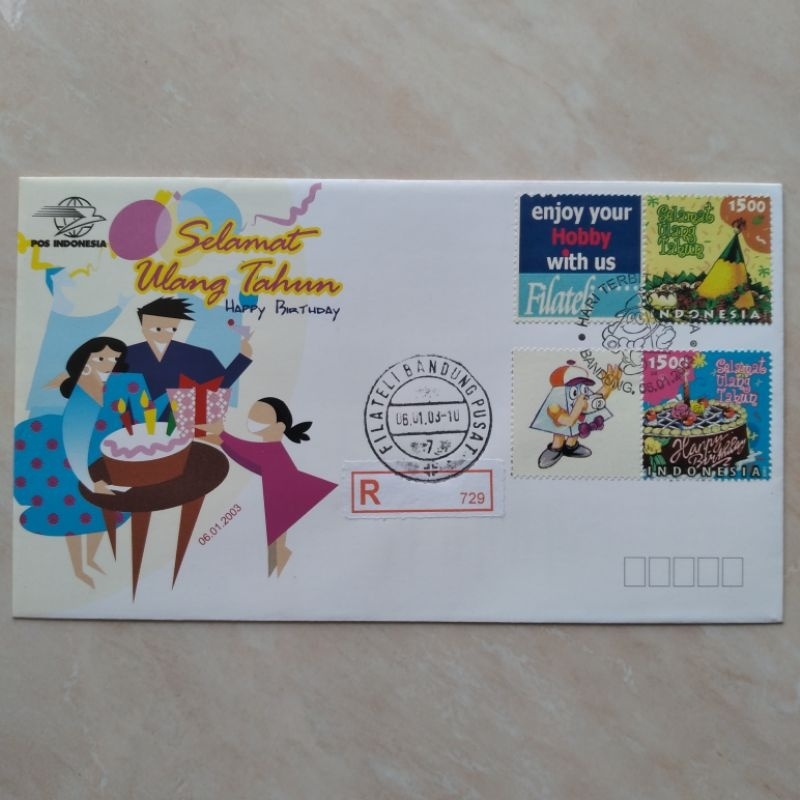 

Koleksi Filateli Sampul SHP Seri Selamat Ulang Tahun 2003 - YN1273