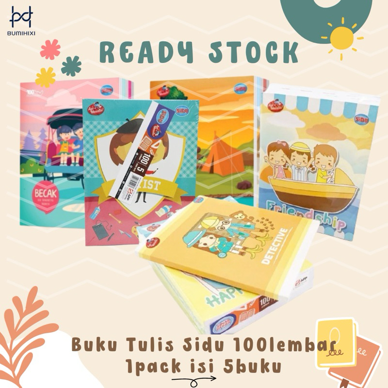 

[Ready] Buku Tulis Sekolah Merk SIDU isi 100 Lembar I 1 Pack isi 5 pcs Buku Tulis Catatan Sekolah Termurah, Tersedia Harga Grosir