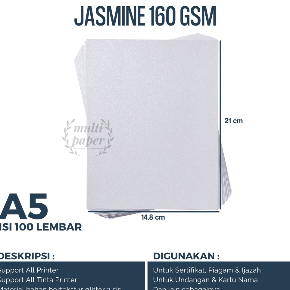 

Obral Puas Kertas Jasmine A5 isi 1 lembar Kertas Undangan A5