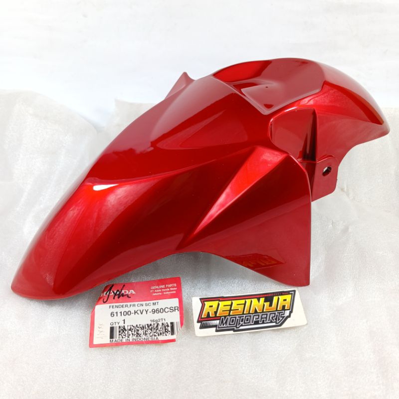Spakbor Depan Honda Beat Karbu Gen 1 Merah Original AHM 61100-KVY-960CSR