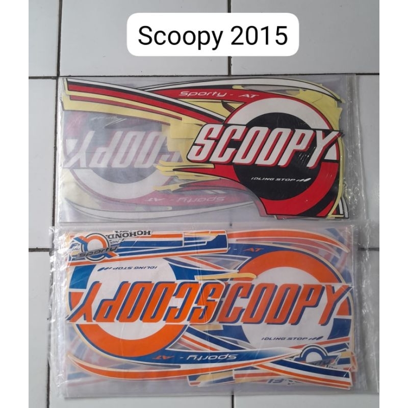 Striping ori Scoopy 2015 Stiker standar Honda Scoopy full body