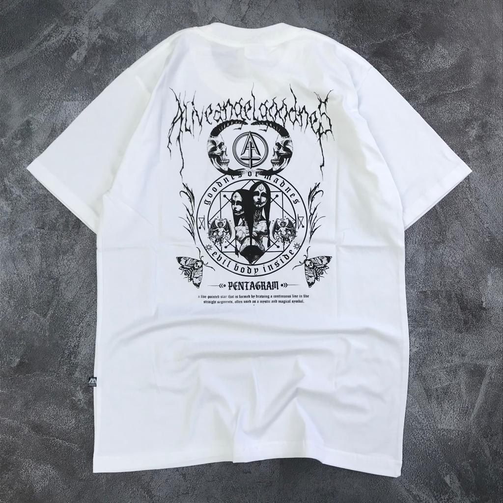 KAOS ORIGINAL DISTRO PLURALISME / EVIL BODY / TSHIRT / BAJU DISTRO PUTIH PRIA / KAOS PUTIH DISTRO / 