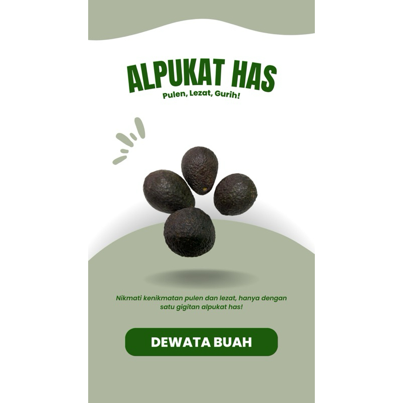 

Alpukat Has | Avocado | 500 g