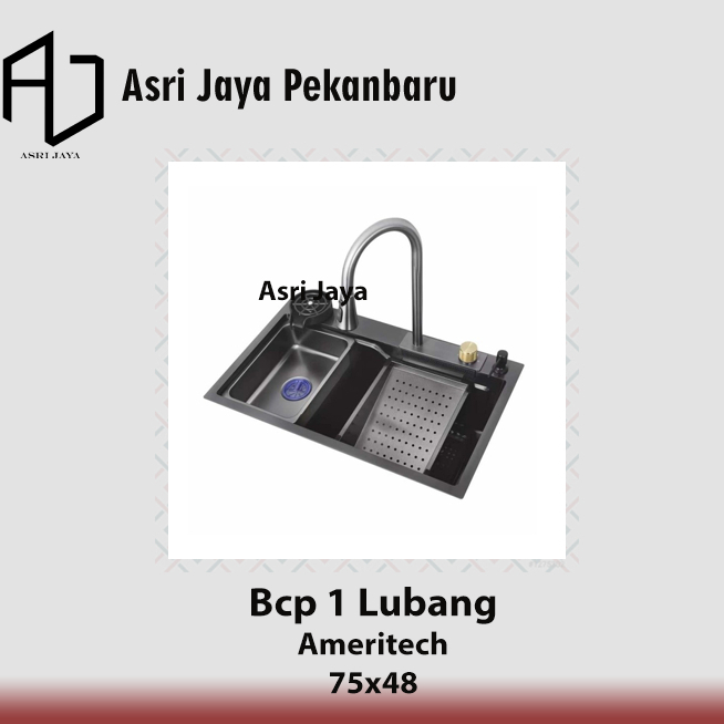 BCP Single Black Nano Stainless Ameritech Prestige Max 75 X 48 X 22