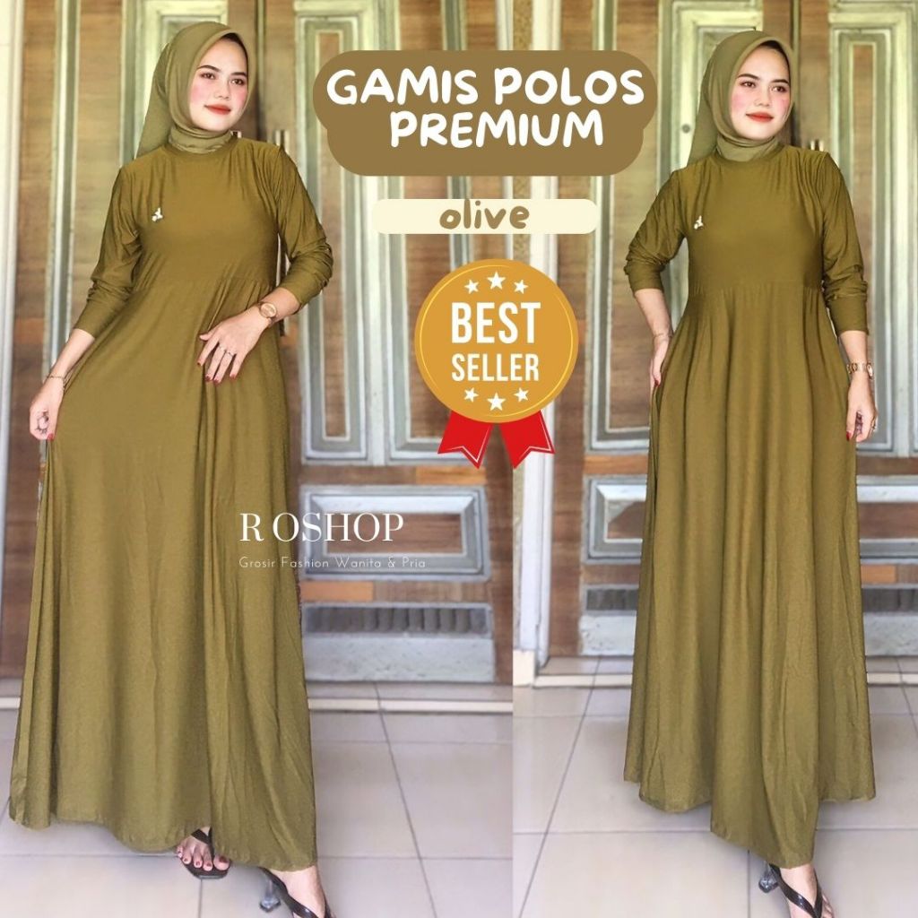 [PROMO]RIKI KARSONO OLSHOP - GROSIR GAMIS POLOS JERSEY ALL SIZE/GAMIS TERBARU/GAMIS KEKINIAN 2022/DR