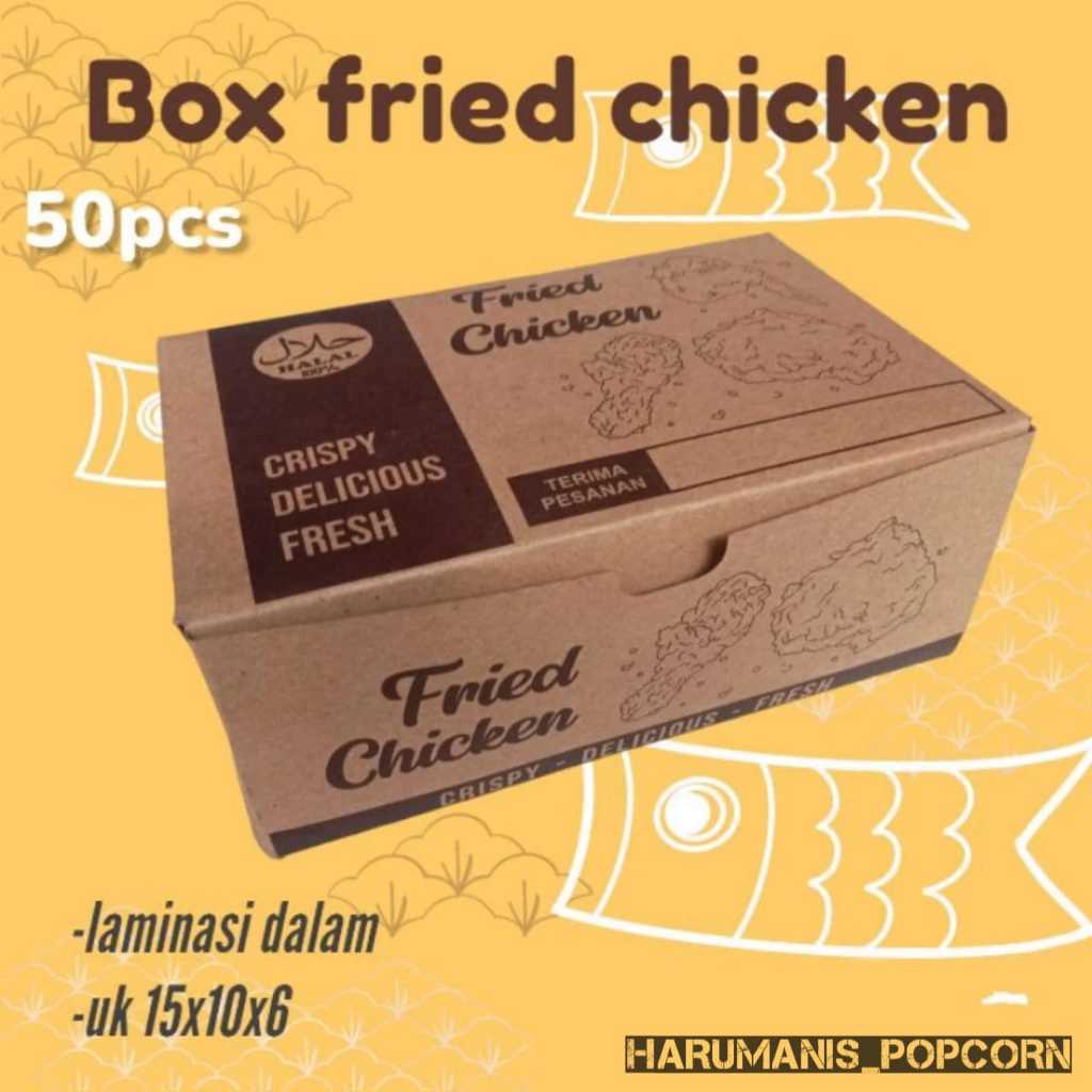 

300 Lembar kemasan fried chiken / Wadah fried chiken / Kotak fried chiken / Box fried chiken