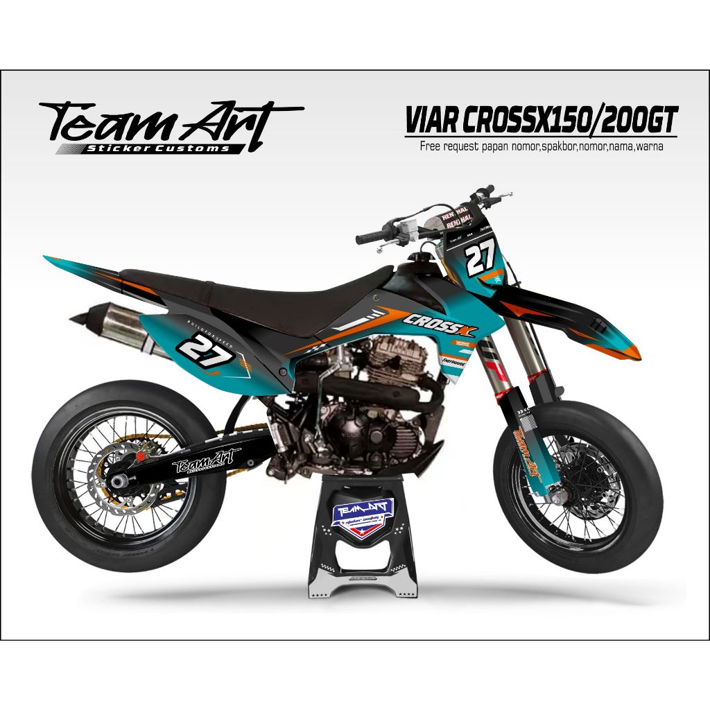 DECAL STIKER VIAR 150 200  CROSS X
