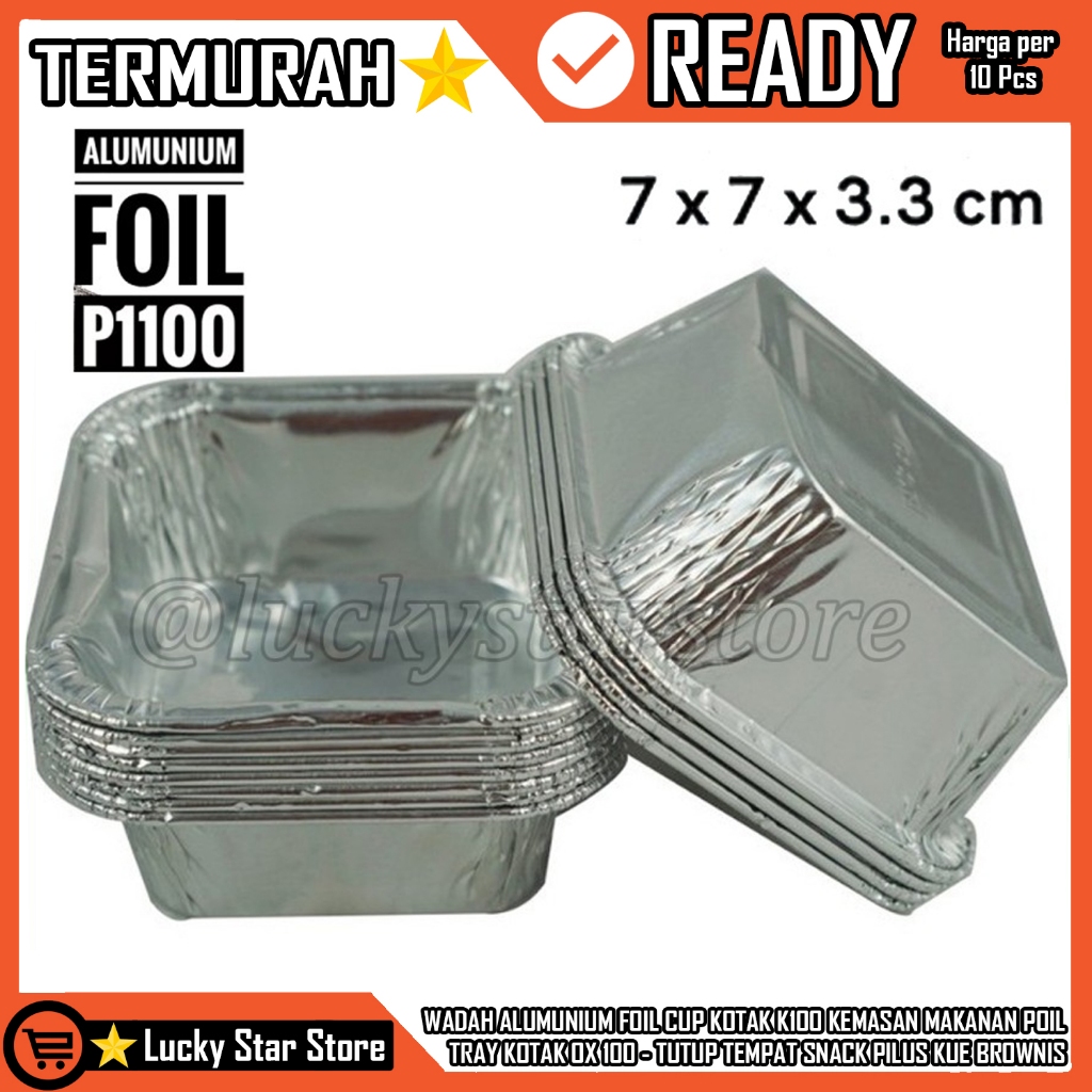 

Wadah Aluminium Alumunium Foil Per 10 Pcs OX100 + Tutup Tray Panggang Kue Kukus 100ml Tray Alum Alumunium Foil Cup Kotak K1oo Kemasan Makanan Foil Tray Kotak Ox 100 Tutup Mika Ox 100 Warna Putih Perak Aman Untuk Di Konsumsi Bisa Disimpan Di Lemari Pending