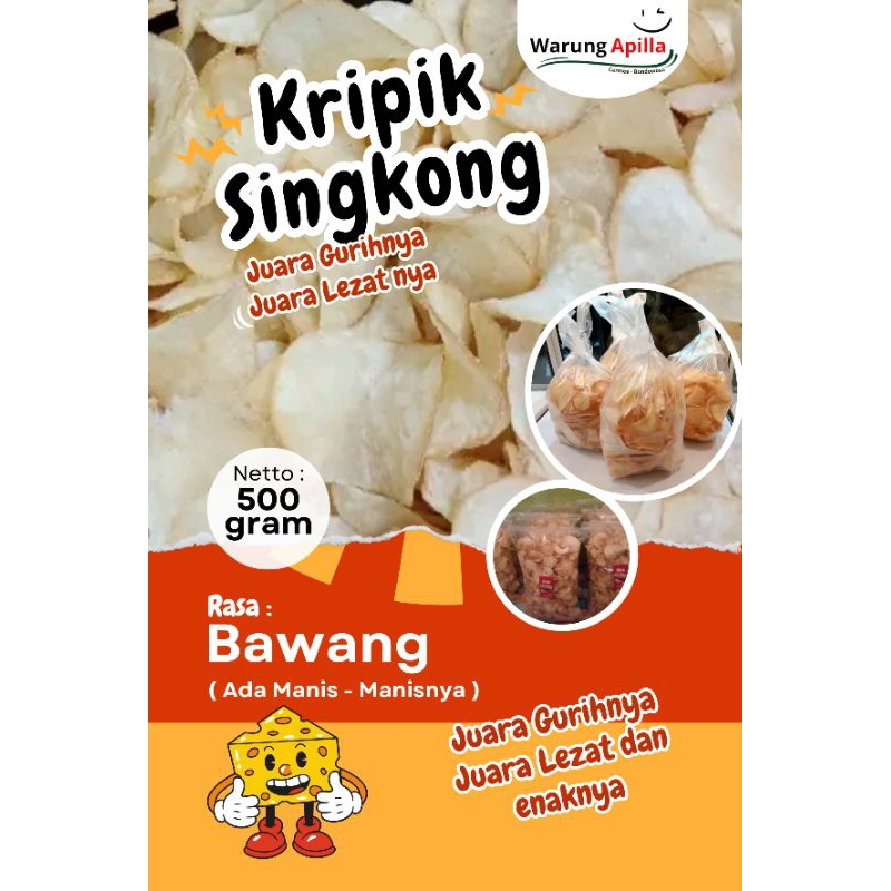 

Kripik Singkong Manis Asin ll Bawang 500 gram