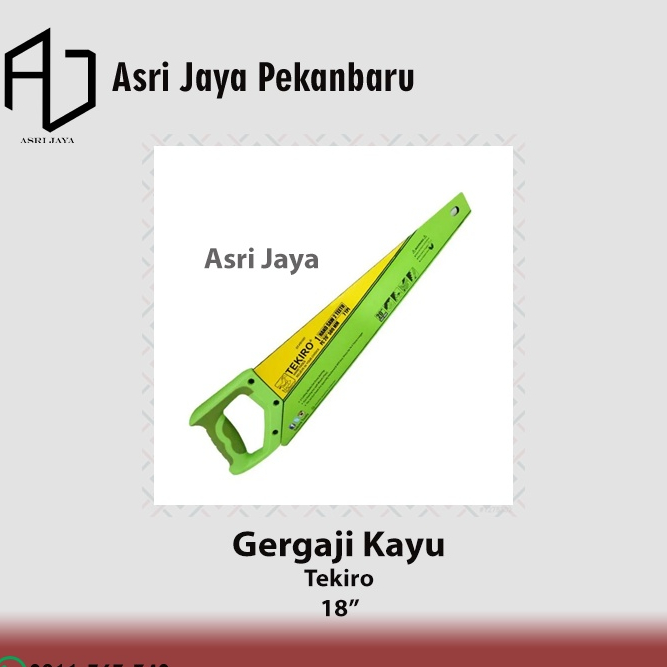 Gergaji Kayu TEKIRO 18 inch 450 mm 2 Teeth / Handsaw Gergaji Triplek
