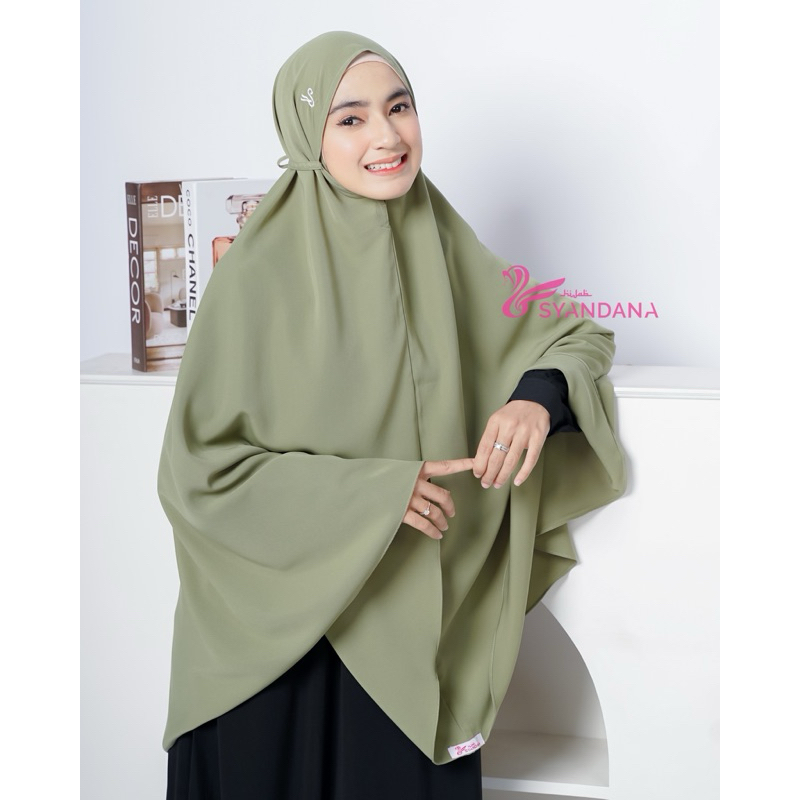 NESYA TALI by Hijab syandana khimar instan bergo syari warna olive brick teal hitam lavendula woodro
