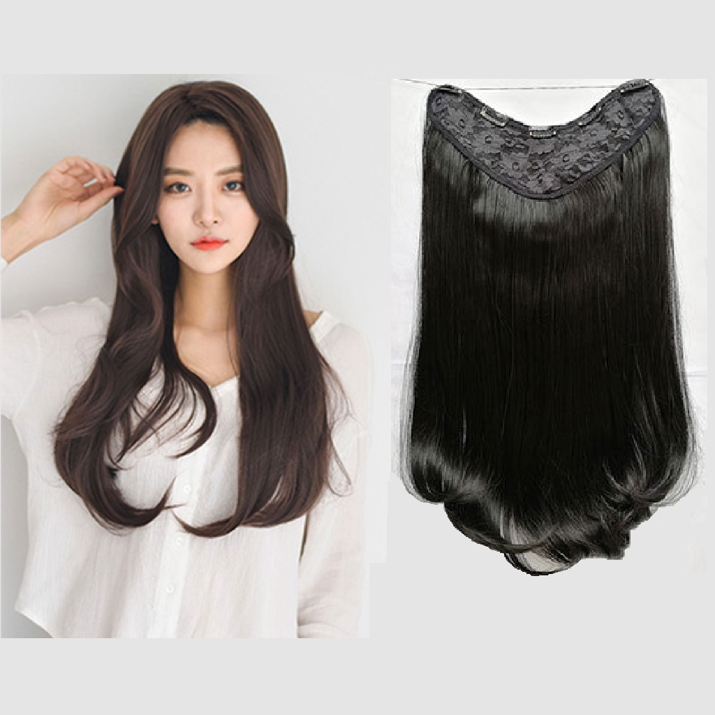 RSW 50CM HAIR CLIP RAMBUT PALSU WANITA RAMBUT SAMBUNG BIG LAYER U SHAPE 00004 MODEL LURUS BLOW