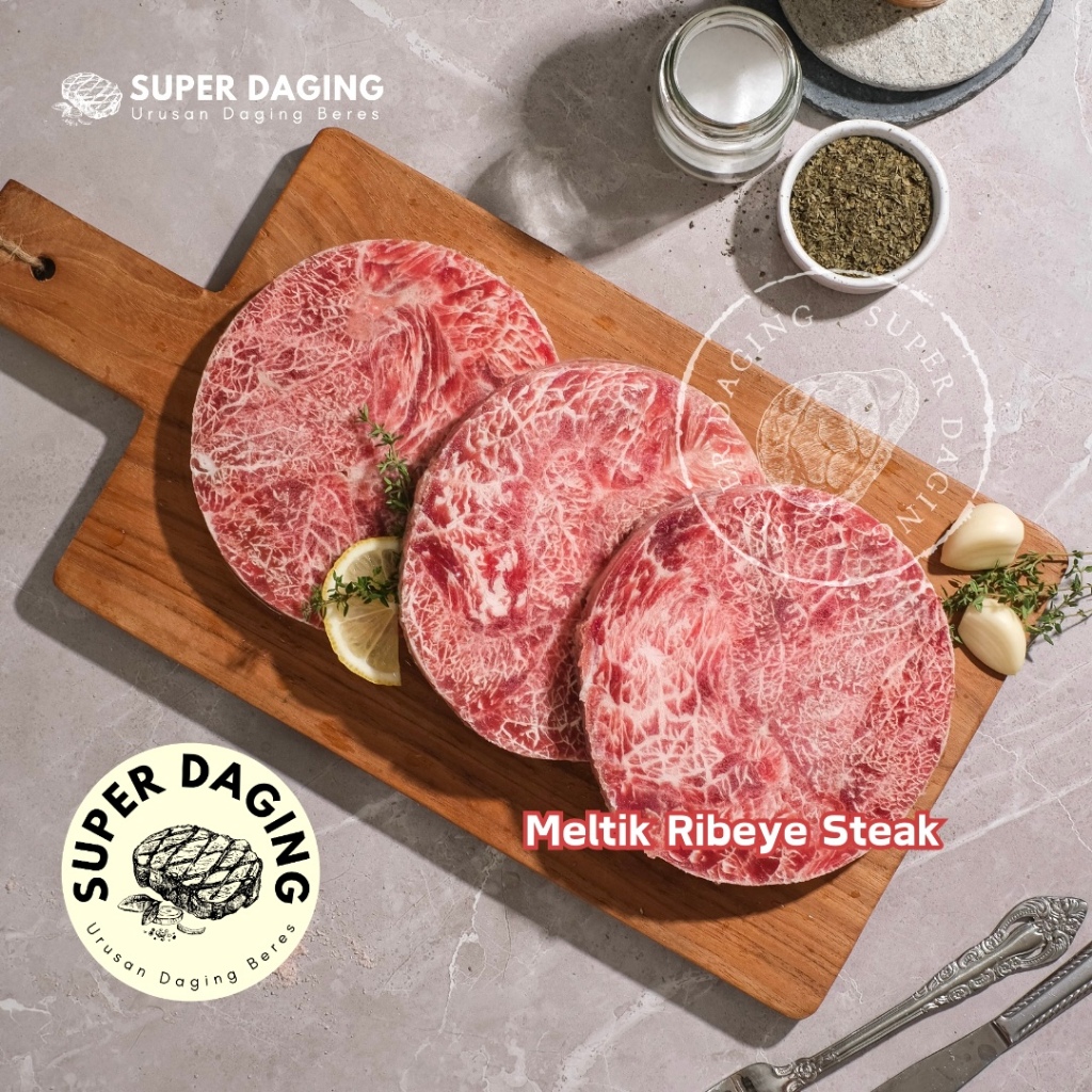 

Daging Steak Ribeye Beef Meltik 200g - Super Daging Palembang