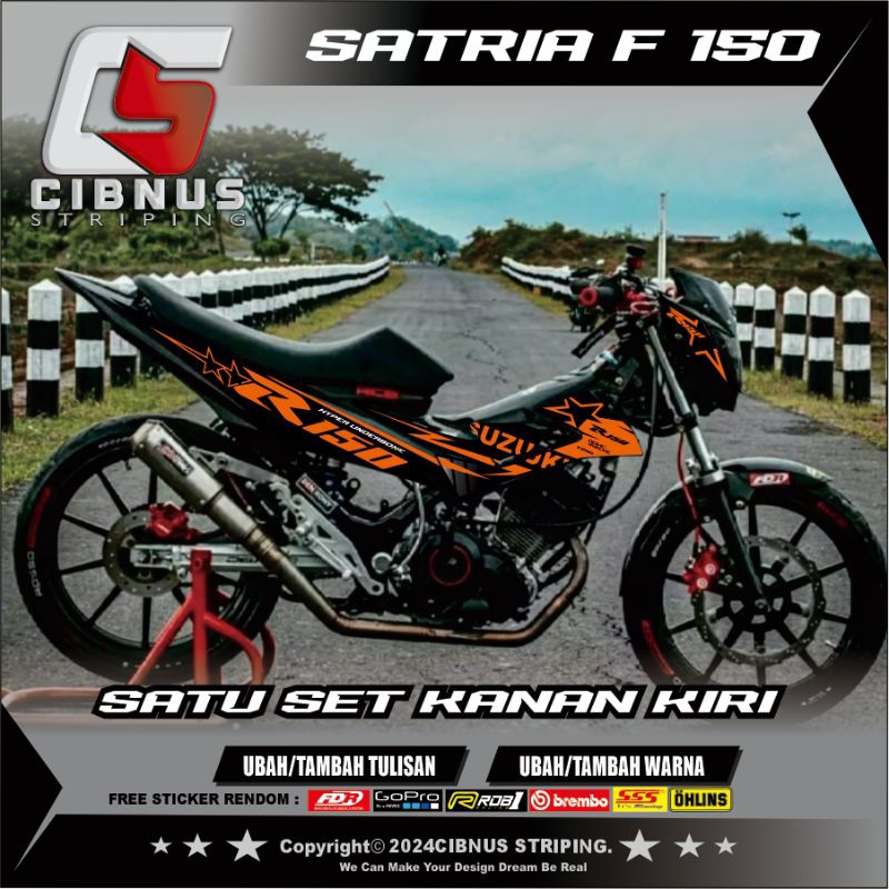 Striping Variasi Satria F 150 Facelift.Striping Satria FU FL