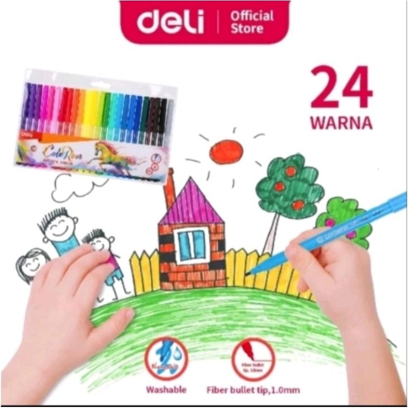 

YENYEN_ATK Deli EC10023 School Felt Pen/Spidol Warna